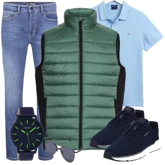 Outfit mit Blau Schlaghose/Jeans MAC "Street Style Outfit"