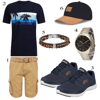 outfit mit Rjava/Bela Majica "Vsakdanja oblačila"