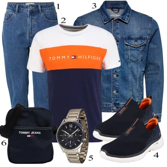 outfit mit Turkizna Denim Jakna "Praktičen videz"