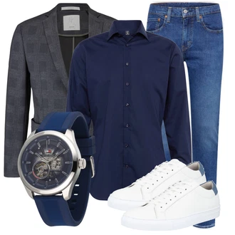 Outfit mit Blau/Dunkelblau/Hellblau Damen 7/8-Länge Jeans/Sportschuhe/Dad Jeans/Regular-Fit Jeans/Formelles Hemd/SchlupfJeans/Leder Schuhe/Tapered-Jeans/ThermoJeans/Herren Lederjacke/Vintage Jeans/Winterjacke/Unkategorisiert levi's ® "Stylischer Bürolook"