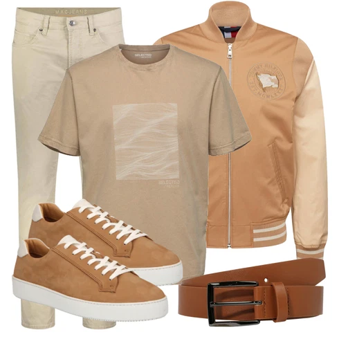 Braun Mantel Tommy Hilfiger kombinieren mit Braun/Orange/Beige Accessoire Frauengürtel Ohne Schnalle/Ledergürtel/Klassische Gürtel/Casual Gürtel/Breiter Gürtel About You
