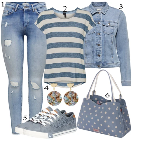 Črtast Bluze velike velikosti kombinirajte z Temno modra Only, Siva/Svetlo modra/Modra Srajce & majice velikih velikosti/Bluze velike velikosti VERO MODA, Svetlo modra Only, Fräulein Wunder, Siva Superga Mustang, Siva cath kidston