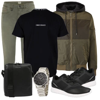Outfit mit Weiß/Grau Uhr Tommy Hilfiger "Alltagsoutfit"
