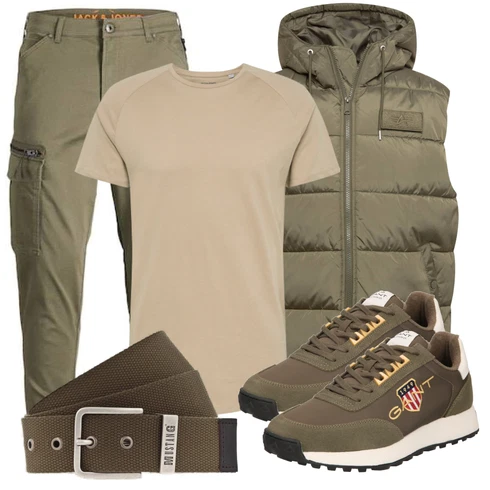 Dunkelgrün/Khaki Mantel Parka große Größe Alpha Industries kombinieren