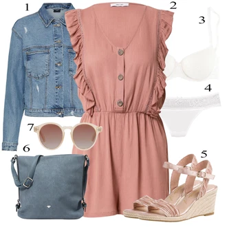 Outfit sa Krem/Bijela/Pink Muške cipele u veličini 11/Prozirni grudnjak i poprsje/Grudnjak sa žicom/Grudnjak sa žicom/Balkonet Grudnjak/Push-Up Grudnjak/Kožne jakne za muškarce/Grudnjak Minimizer Lascana "Ljetni outfiti"
