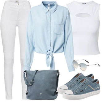 Outfit s Šedá Dlouhý Zimní Kabát/Taška/Dlouhé Šaty/Doplňek/Dlouhá tylová sukně Tom Tailor "Denní Outfit"
