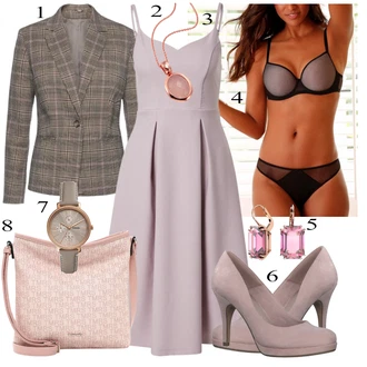 Outfit s Hnědá/Béžová Kožená Pánská Bund/Kostkované Sako/Tvídové Sako/Kožená bunda pro muže/Kožená bunda Lascana "Obchodní Outfit"
