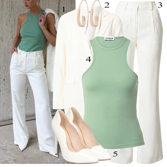 Outfit s Nízká bota na podpatku Buffalo "Obchodní Outfit"