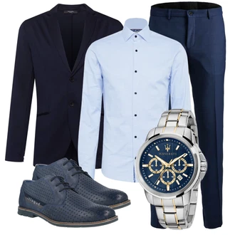 Business Outfits mit Dunkelblau/Blau/Hellblau Business Hose/Anzughose/Slim Hose/Chino Hose Jack & Jones "Business Look"