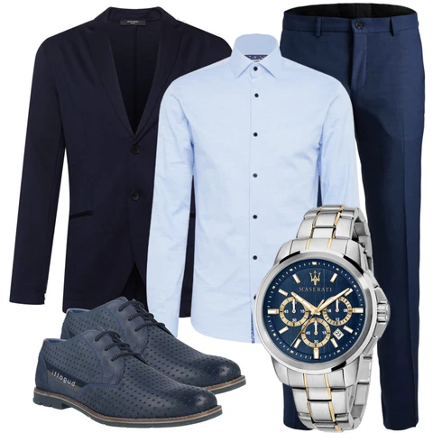 Dunkelblau/Blau/Hellblau Business Hose/AnzugHose/Slim Hose/Chino Hose Jack & Jones kombinieren