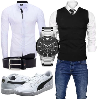 Outfit mit Pullunder iClosam "Business Outfit"