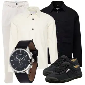 Elegant Outfit mit Khaki/Grau/Beige/Braun Paperbag Hose/Musselin Hose/Chino Hose/Leinenhose/Baumwollhose/Boyfriend Hose/Freizeithose/Gerade Hose/Schlupfhose Goldgarn "Casual Business Outfit"Look: Uni, Outdoor, Unisex, Smart Casual, Casual, Coole, Classic, Elegant