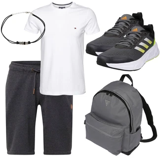 Outfit mit Schwarz Sweatshorts Alife and Kickin "Cool für die Freizeit"