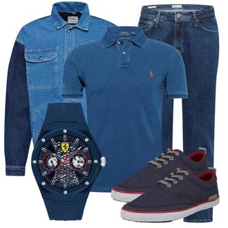 Outfit mit Jeansjacke/Jacke Jack & Jones "Cool für die Freizeit"