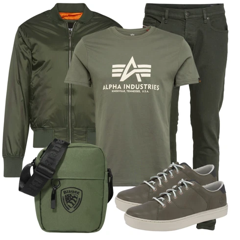 Dunkelgrün Kurzarm T-Shirt/Funktions T-Shirt/Sport-T-Shirt T-Shirt Training/Ausgefallenes T-shirt/Print Shirt/Umstands T-Shirt/T-Shirt Mit Print/Laufschuhe für Männer/Casual T-Shirt Alpha Industries kombinieren