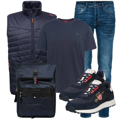 Casual T-Shirt Hugo kombinieren mit Schwarz Rucksack Tommy Hilfiger