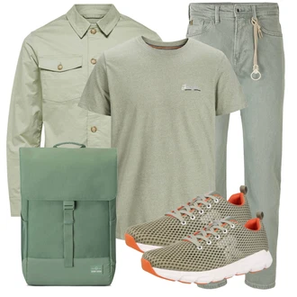 Outfit mit Grün Jeans Tom Tailor Denim "Cooler Look für den Frühling"