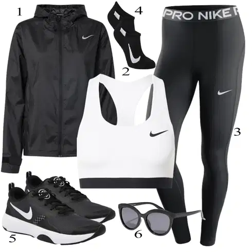Kombinirajte Crna Trkaće cipele/teniska čarapa Nike