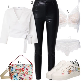 Vintage outfity Džínovina s Černá/Tmavě modrá/Bílá/Modrá Termální Džíny/Kožená bunda/Džíny s Rozparkem/Motorkářské Džíny wallis "Jarní Outfit"
