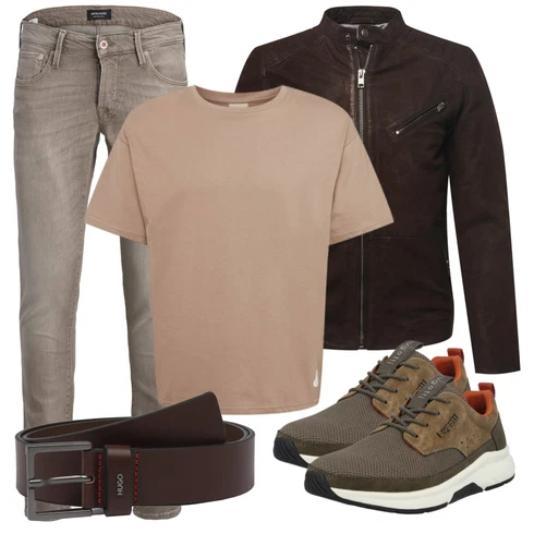 Beige Hemd kombinieren