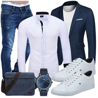 Outfit mit Grau Sneaker/Schuh Tommy Hilfiger "Cooles Outfit"