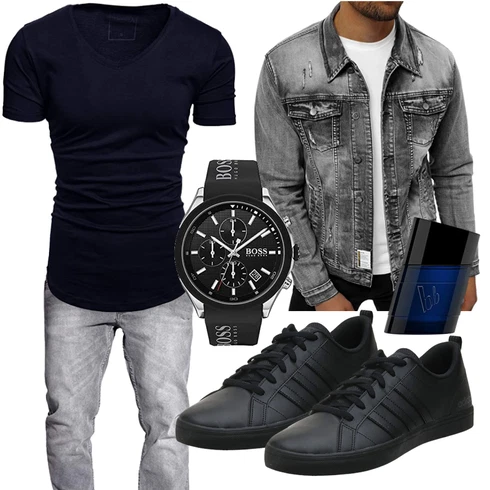 Blau Schuh Boss kombinieren