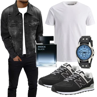 Outfit mit Blau Sneaker/Schuh New Balance "Cooles Outfit"