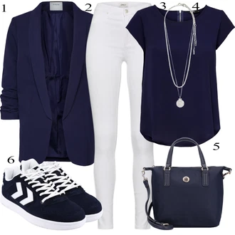 Stil, Western Outfit sa Tamnoplava Majica i top/Bluza Kratkih Rukava/Tunika Kratkih Rukava/Slip-on Bluza/Bluza Vrh/Kožna jakna za muškarce/Tunika Majica/Klasična tunika/Jednobojna Bluza/Bluza Only "Ljetni outfiti"Look: Stil, Pomorski, 20-ih godina, Elegantan, cool