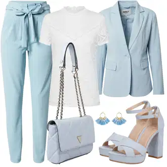 Outfity pro práci S křivkami s Bílá/Krémová Halenka Móda Pro Plnoštíhlou/Tričko & Top Móda Pro Plnoštíhlé Vila "Elegantní Vzhled"