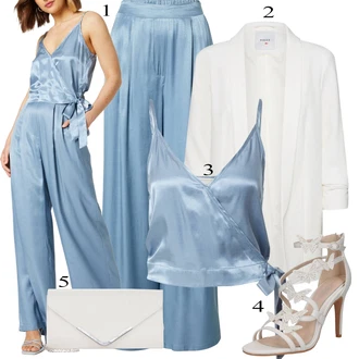 Vysoké Podpatky Outfit s Krémová/Bílá/Stříbrný/Béžová Sandál Na Podpatku/Sandál s podpatkem/Páskový Sandál/Svatební bota/Svatební Bota/Lodička S Páskem Buffalo "Letní Outfit"