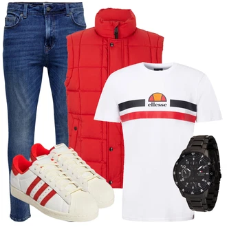 Outfit mit Blau/Hellblau/Dunkelblau Damen 7/8-Länge Jeans/Leder Schuhe/Slim Fit Jeans/Push up Jeans/Knöchelstiefel/Thermojeans/Cropped Jeans/Lederjacke/Tapered-Jeans/Schlupfjeans/Caprijeans/Jeans mit Schlitz/Sportschuhe/Winterjacke/Regular-Fit Jeans Only & Sons "Freizeit Outfit"