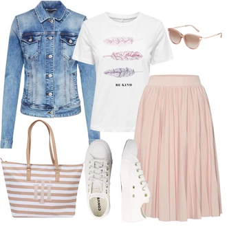 Moderní Outfit s Světle modrá/Modrá Krátké Džínové Bundičky/Džínové Bund LTB "Ležérní Outfit"Look: 90tá léta, Cool, Moderní, Krásný, Old Money, Univerzitní, Western