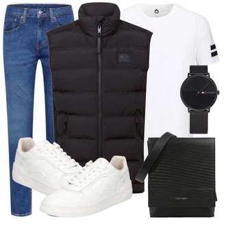 Outfit mit Blau/DunkelBlau/HellBlau Damen 7/8-Länge Jeans/Sportschuhe/Dad Jeans/Regular-Fit Jeans/Formelles Hemd/Schlupfjeans/Leder Schuhe/Tapered-Jeans/Thermojeans/Herren Lederjacke/Vintage Jeans/Winterjacke/Unkategorisiert levi's ® "Freizeit Outfit"