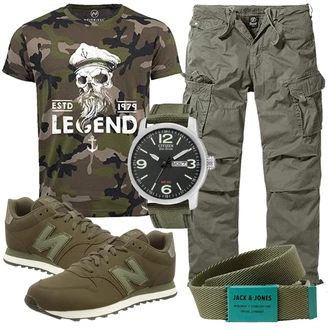 Vintage Outfit mit Grau Unkategorisiert Brandit "Freizeit Outfit"Look: Vintage