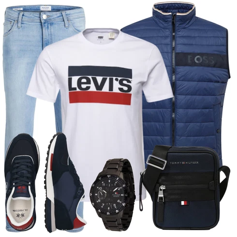 Lang Weiß/Schwarz/Rot/Dunkelblau Umstands T-Shirt/Print Shirt/Kurzarm T-Shirt/T-Shirt Training/Ausgefallenes T-Shirt/T-Shirt Mit Print/Funktions T-Shirt levi's ® kombinieren