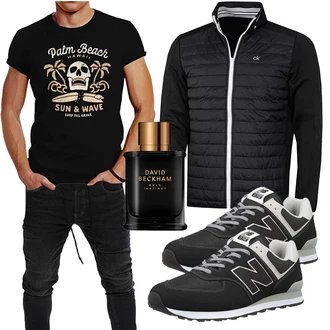 Outfit mit Blau Sneaker/Schuh New Balance "Freizeit Outfit"