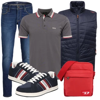 Outfit mit Grau Große Größe boss green "Freizeit Outfit"