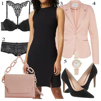 Outfit sa Crna/Pink/Tamnosiva/Siva Gaćica & tanga/Gaćice bez prepona/Brazilski Slip/Futrola za Suknju/Gaćice/Klasične Gaćice/Prozirna gaćica Lascana "Zimski outfit"