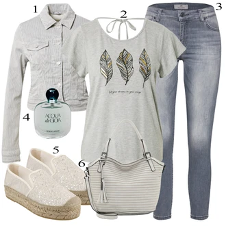 Outfit s Šedá Polobotek Vidorreta "Jarní Outfit"