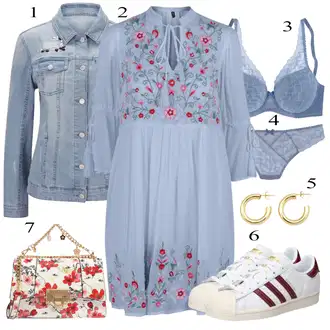 Denim/Traper Outfit sa Siva Traper Jakna/Jakna/Tradicionalna moda Jakna narodne nošnje Heine "Zimski outfit"