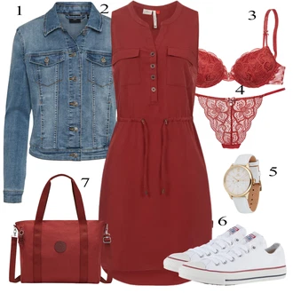 outfit mit Rdeča Obleka Ragwear "Oblačila za pomlad"