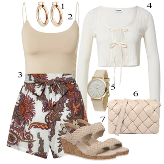 Outfit sa Bijela Obuća Sandale Caprice "Zimski outfit"
