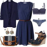 Letní šaty ke kolenům s páskem Outfity image