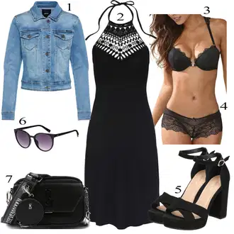 Outfit sa Crna/Pink/Tamnosiva/Siva Gaćica & tanga/Gaćice bez prepona/Brazilski Slip/Futrola za Suknju/Gaćice/Klasične Gaćice/Prozirna gaćica Lascana "Ljetni outfiti"