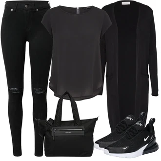 Air Max 270 Outfit s Šedá/Tmavě modrá/Tmavě šedá/Modrá Bota na kolo/Golfová bota/Bota na fitness/Kopačka na umělý povrch/Bota do vody/Přibližovací bota/Bota barefoot Nike Sportswear "Oblečení pro každý den"