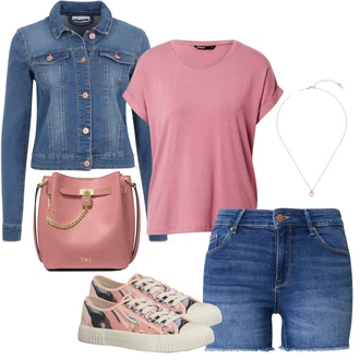 Ležérní outfity 60. Let s Zlatý/Růžová/Fialová Collier/Jemný Řetízek Ted Baker "Oblečení pro každý den"Look: Styl, 60. Let, 70tá léta, Klasické, Elegantní, Italský, Krásný, Skromné, Retro, 80tá léta