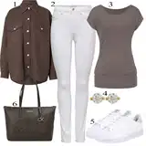 Rdeča Denim Jakne outfiti za dame image