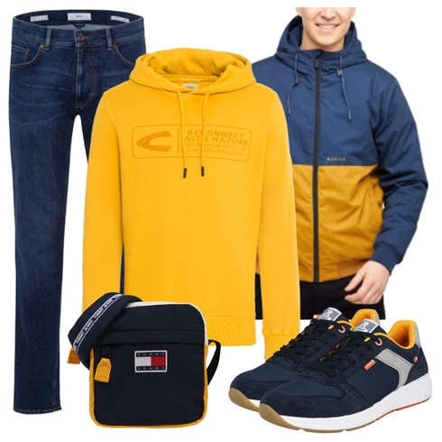 Gelb Sweatshirt Camel Active kombinieren