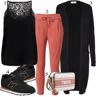 Outfit s Černá Teniska New Balance "Letní Outfit"