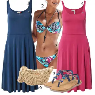 Tropski Outfit sa Plava/Pink/Šareno Relief grudnjak/Muške cipele u veličini 11/Push-Up Grudnjak/Tijelo bez žica/Komplet gaćica za grudnjak/Bralette Grudnjak/Halter/Balkonet Grudnjak/Trokutasti Grudnjak/Podstavljeni grudnjak/Push-up grudnjak s halterima/Bandeau Grudnjak Venice Beach, Pink/Plava/Tamnoplava/Tirkizna Donji dio bikinija/Bikini hlača/Omotati bikini/Bikinji hotpant/String bikini Venice Beach "Ljetni outfiti"